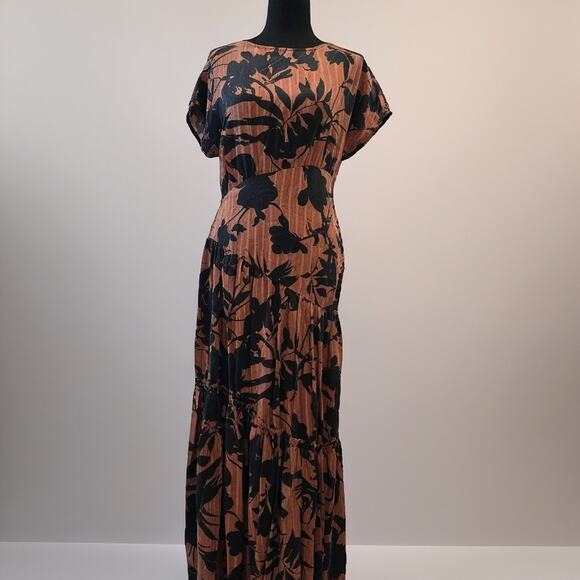 Eva Franco for Anthropologie Assymetrical Floral Maxi Dress - Picture 3 of 9